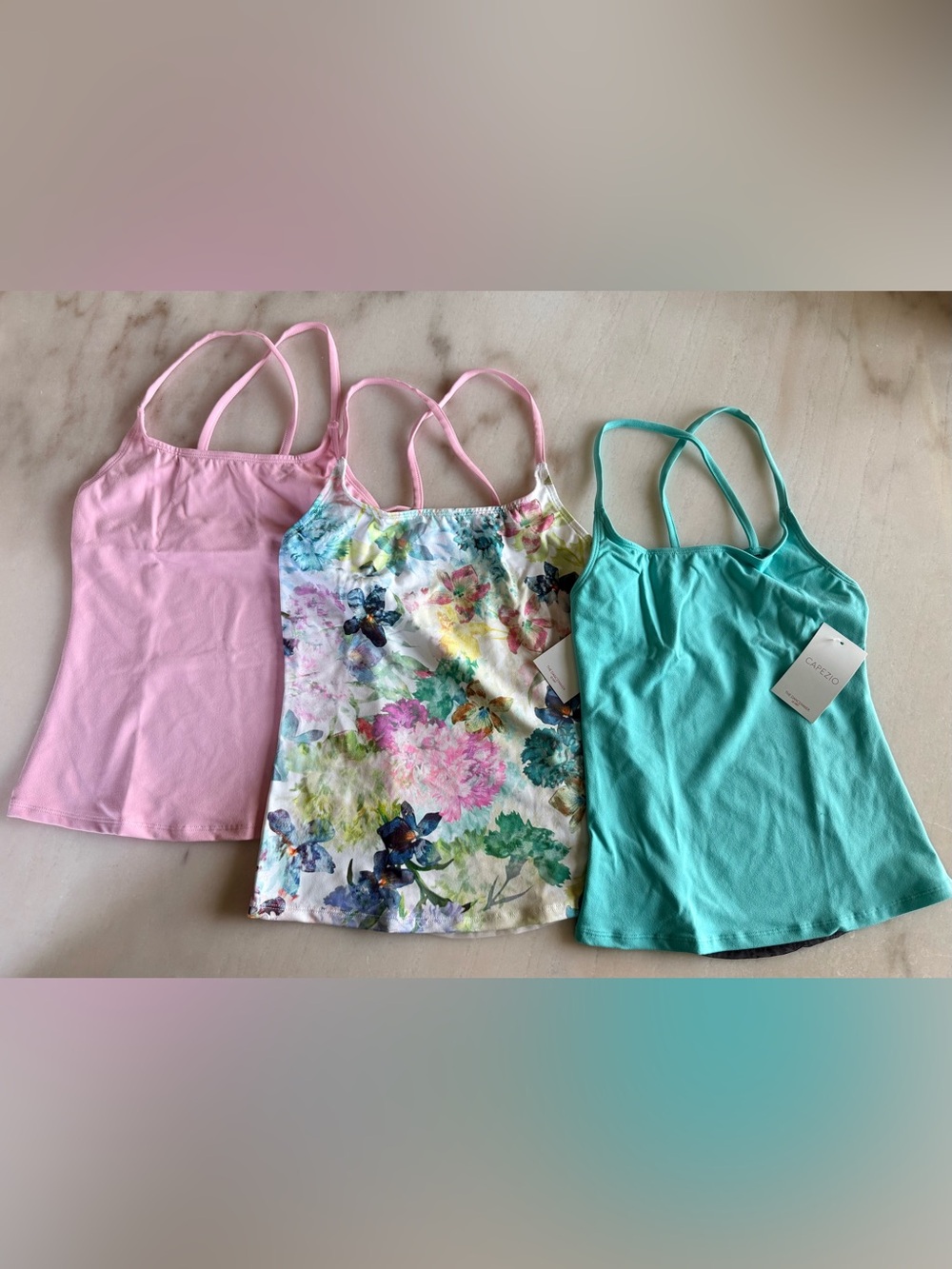 3 lot NEW Capezio Camisole tops - yoga Pilates activewear XS